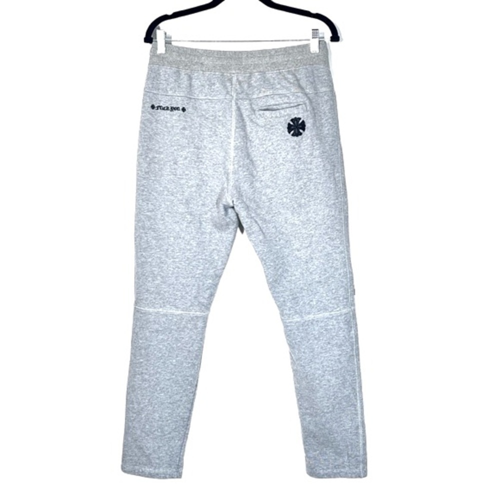 CHROME HEARTS Leather Cross Script Grey Sweatpant… - image 5